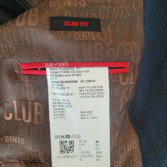 navy blue suit with italian wool - Picture 8 of 14